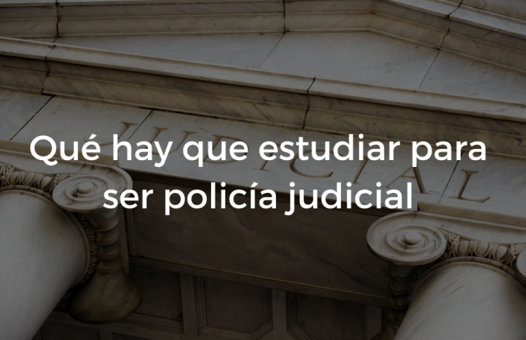 Que hay que estudiar para ser policia judicial