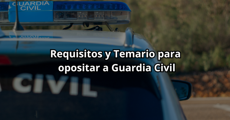 Temario oposiciones Guardia Civil