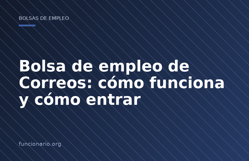 Bolsa de empleo de Correos: cómo funciona y cómo entrar
