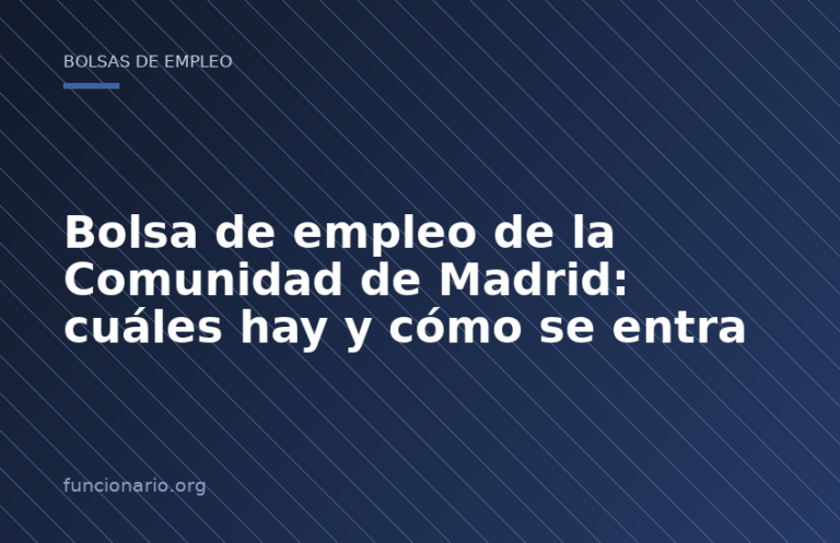 Bolsa de empleo de la Comunidad de Madrid: cuáles hay y cómo se entra