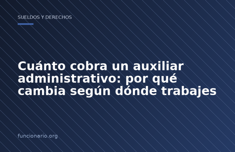 Cuánto cobra un auxiliar administrativo: por qué cambia según dónde trabajes