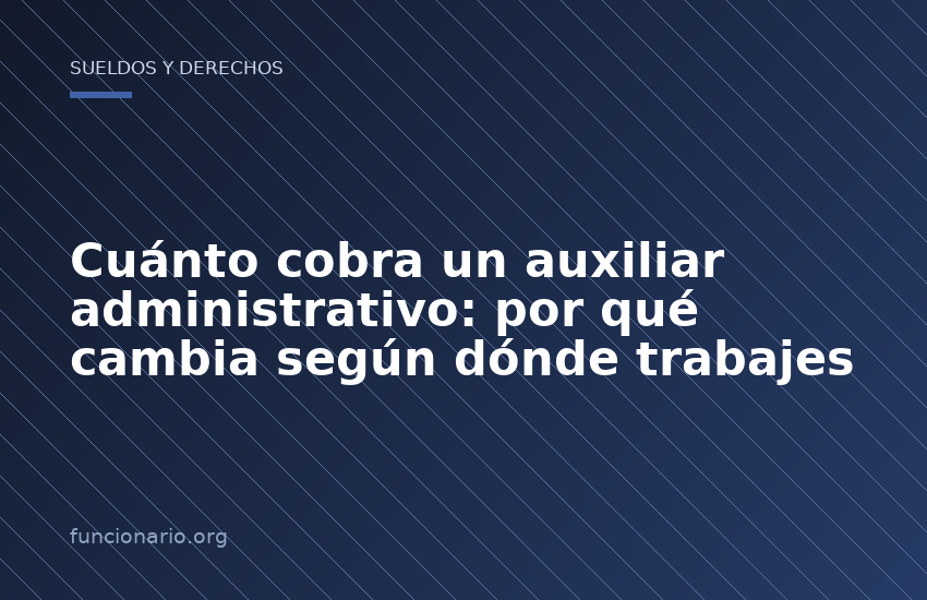 Cuánto cobra un auxiliar administrativo: por qué cambia según dónde trabajes