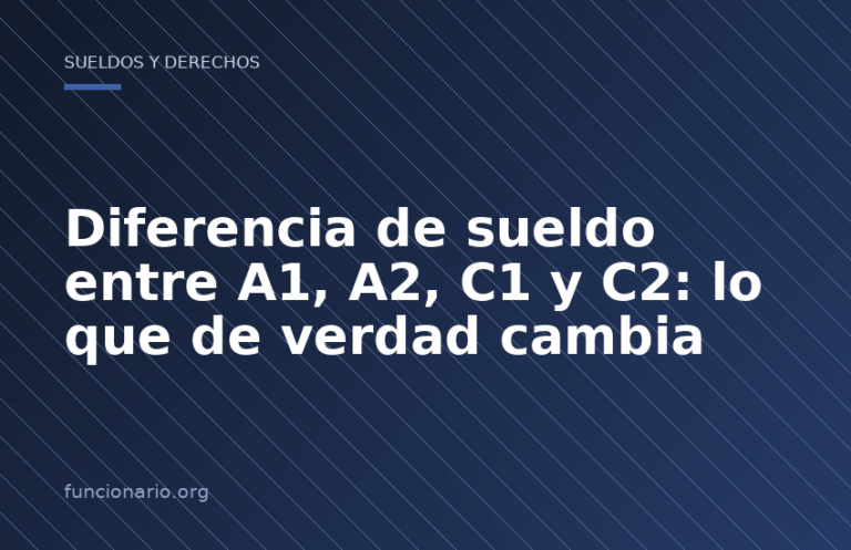 Diferencia de sueldo entre A1, A2, C1 y C2: lo que de verdad cambia