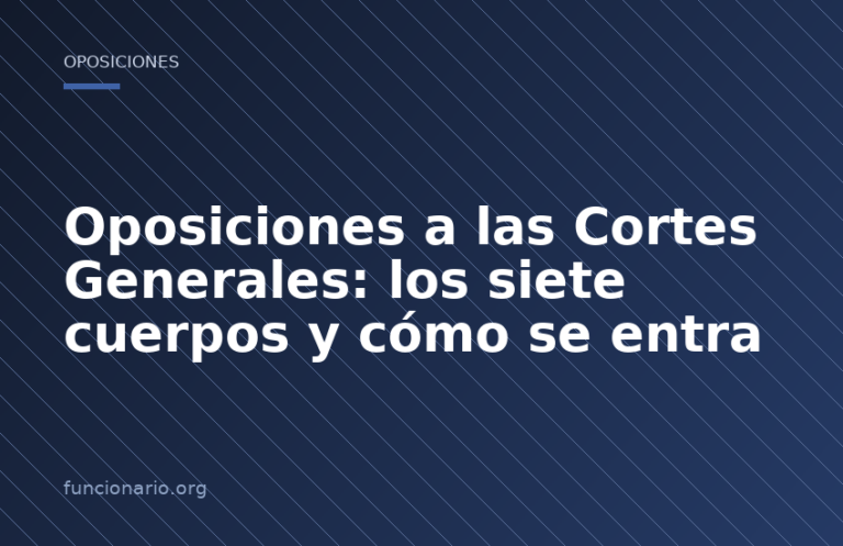Oposiciones a las Cortes Generales: los siete cuerpos y cómo se entra